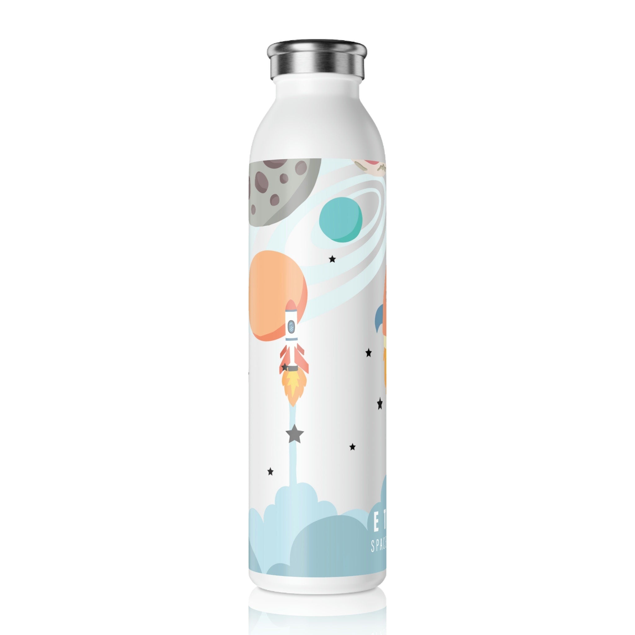 Kid's Personalized Space Explorer Slim Water Bottle | 20 oz