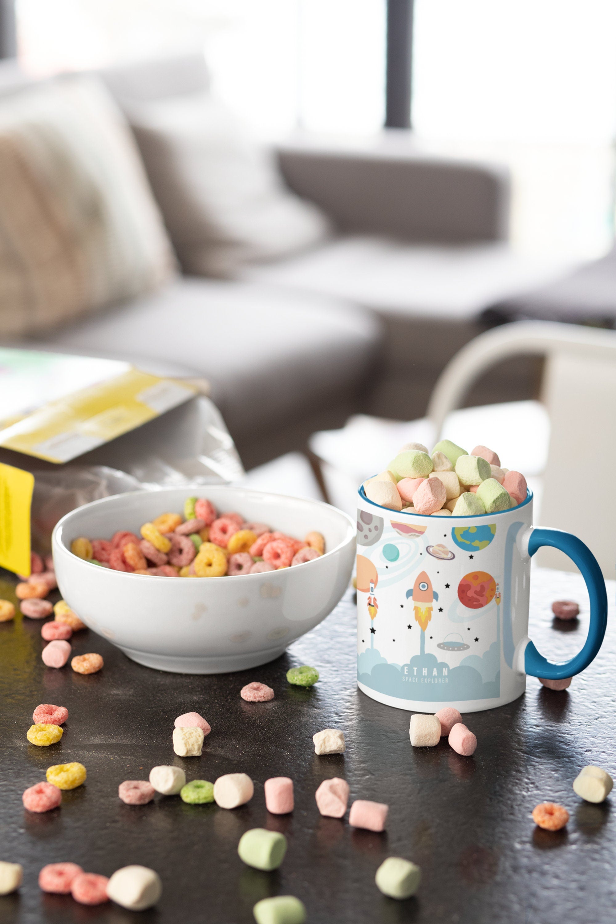 Kid's Personalized Space Explorer Accent Drink Mug, 11oz