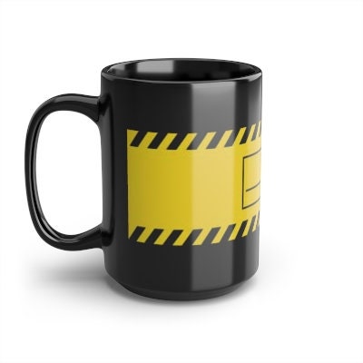 Days Without Junk Food Funny Black Ceramic Mug – Humor Gift for Men & Women