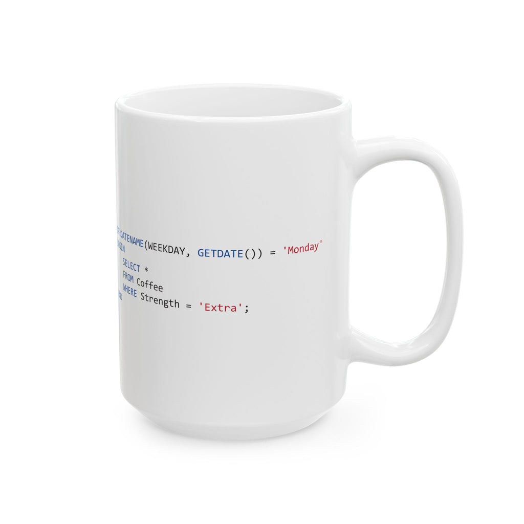 SQL Code Snippets Mug | Programmer Coffee Cup (11oz, 15oz)