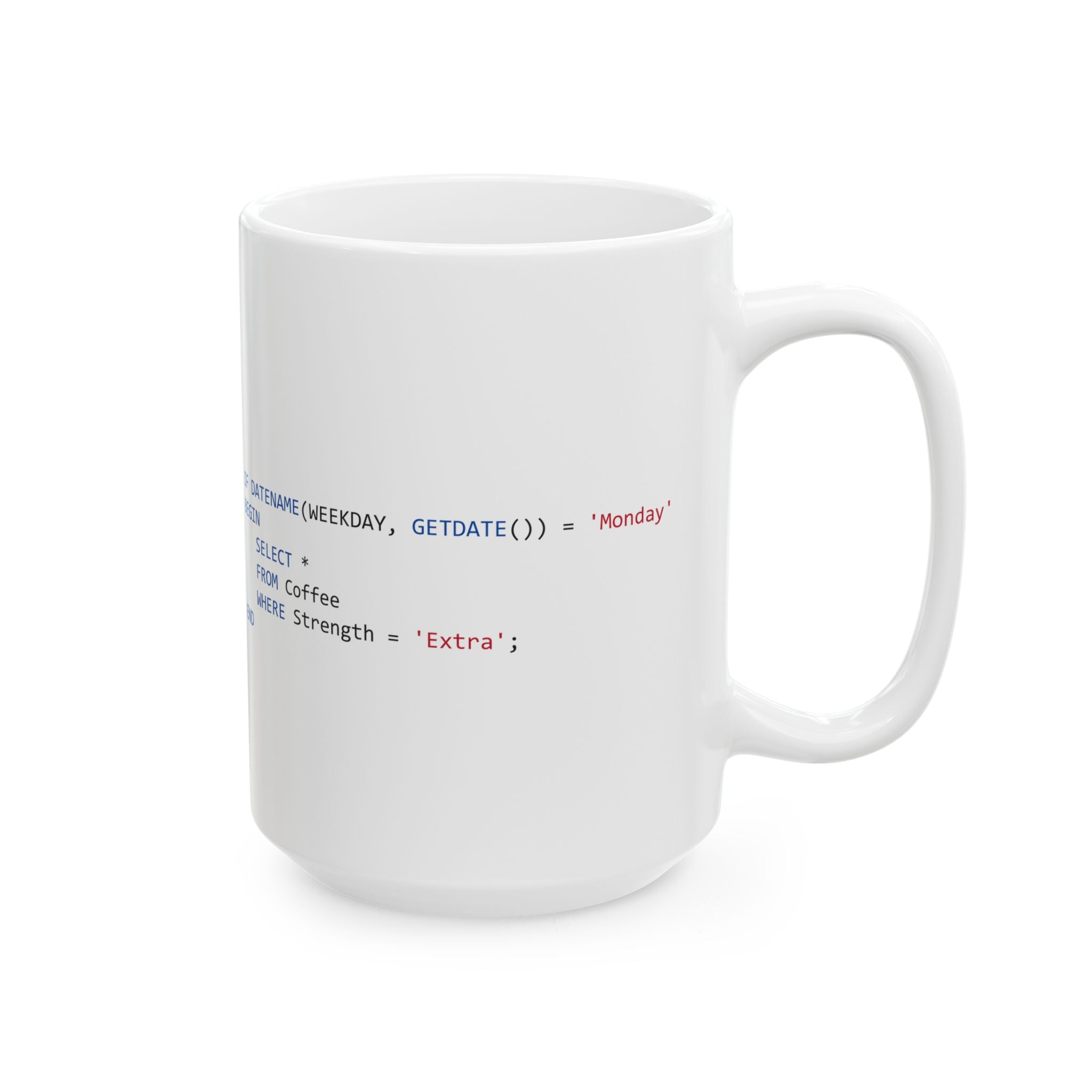 SQL Code Snippets Mug | Programmer Coffee Cup (11oz, 15oz)