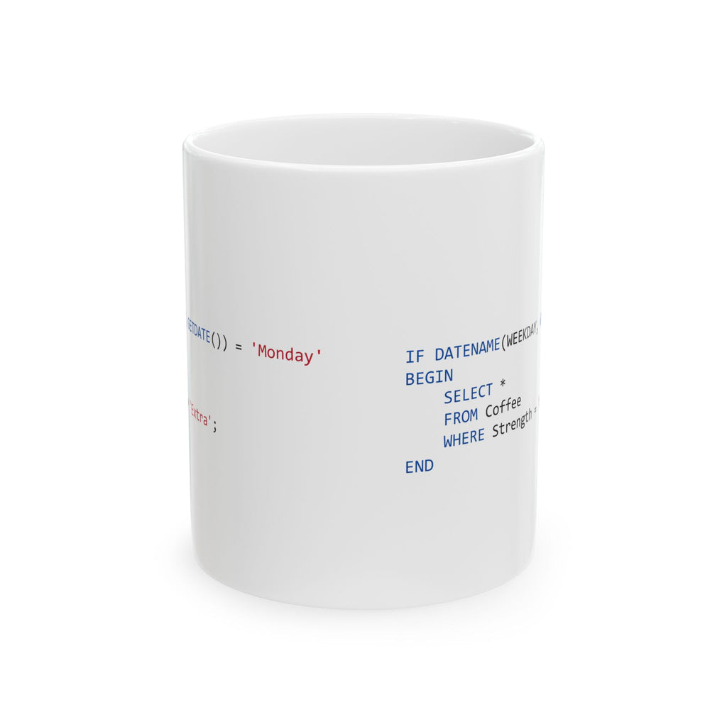 SQL Code Snippets Mug | Programmer Coffee Cup (11oz, 15oz)