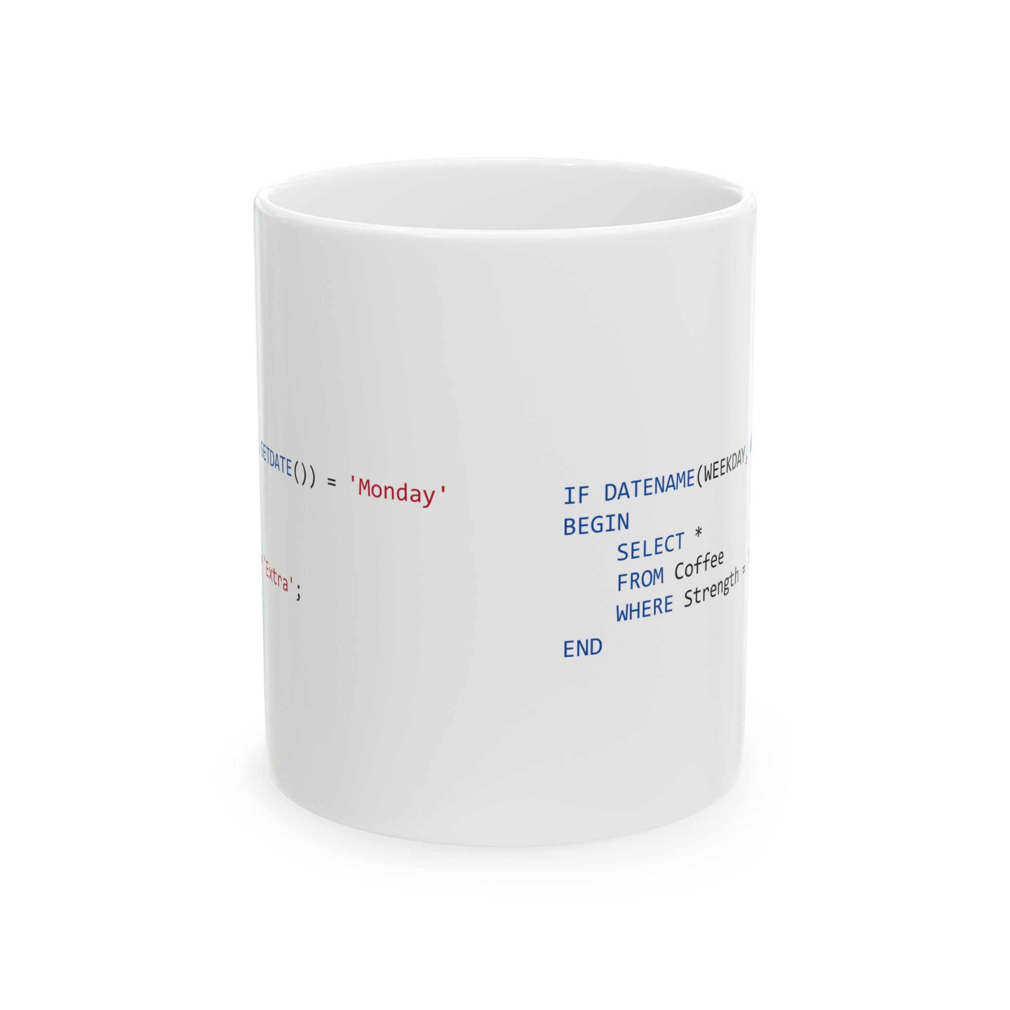 SQL Code Snippets Mug | Programmer Coffee Cup (11oz, 15oz)
