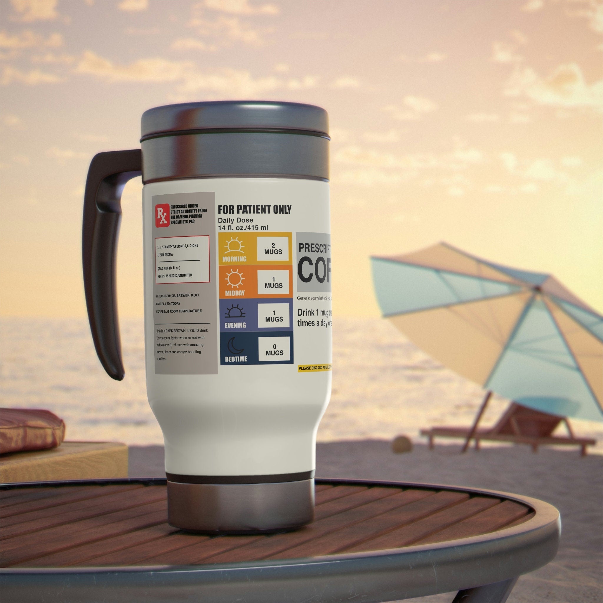 Prescription Coffee Travel Mug – Doctor, Nurse & Pharmacist Gift