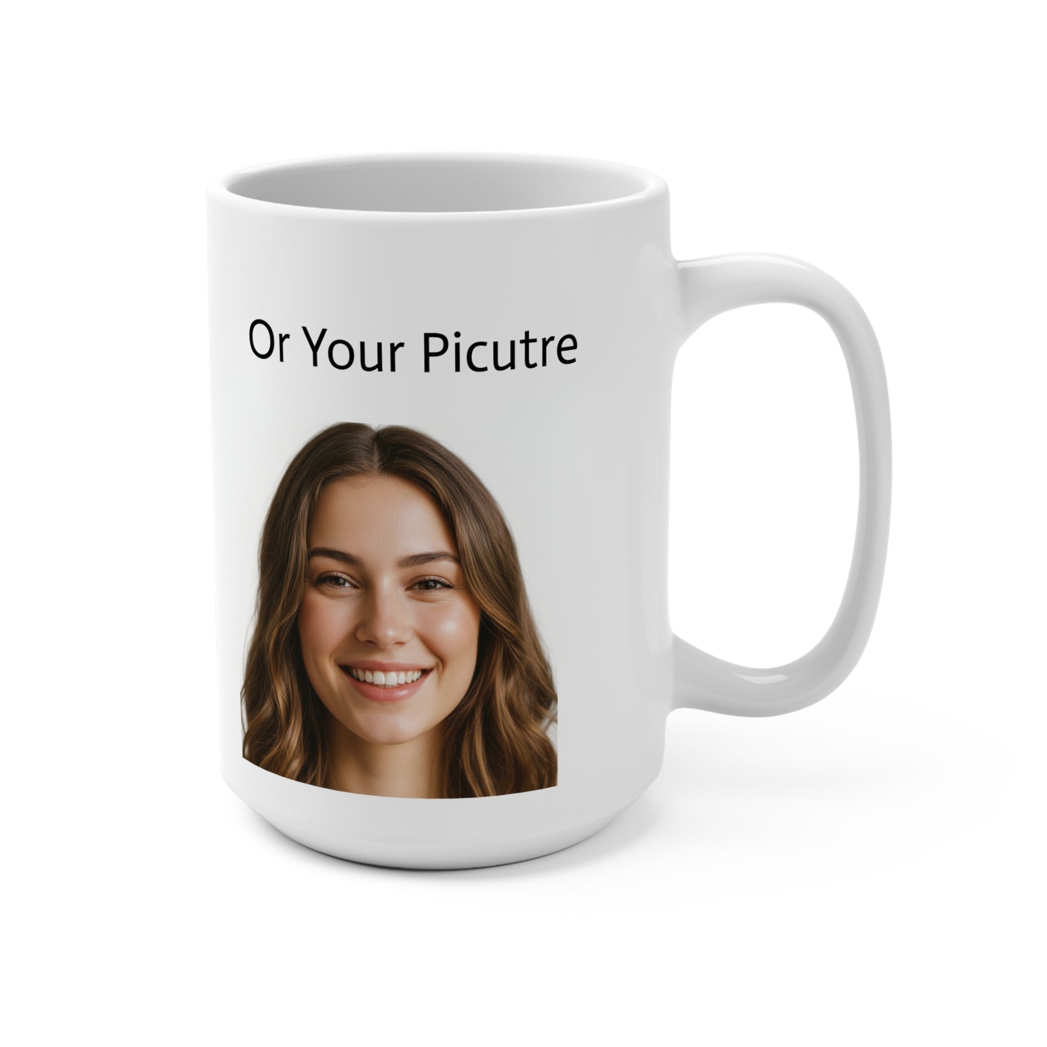 Custom Photo Face Mug | Personalized Photo Coffee Mug, 15oz