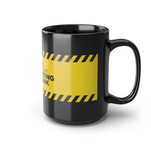 Days Without Junk Food Funny Black Ceramic Mug – Humor Gift for Men & Women