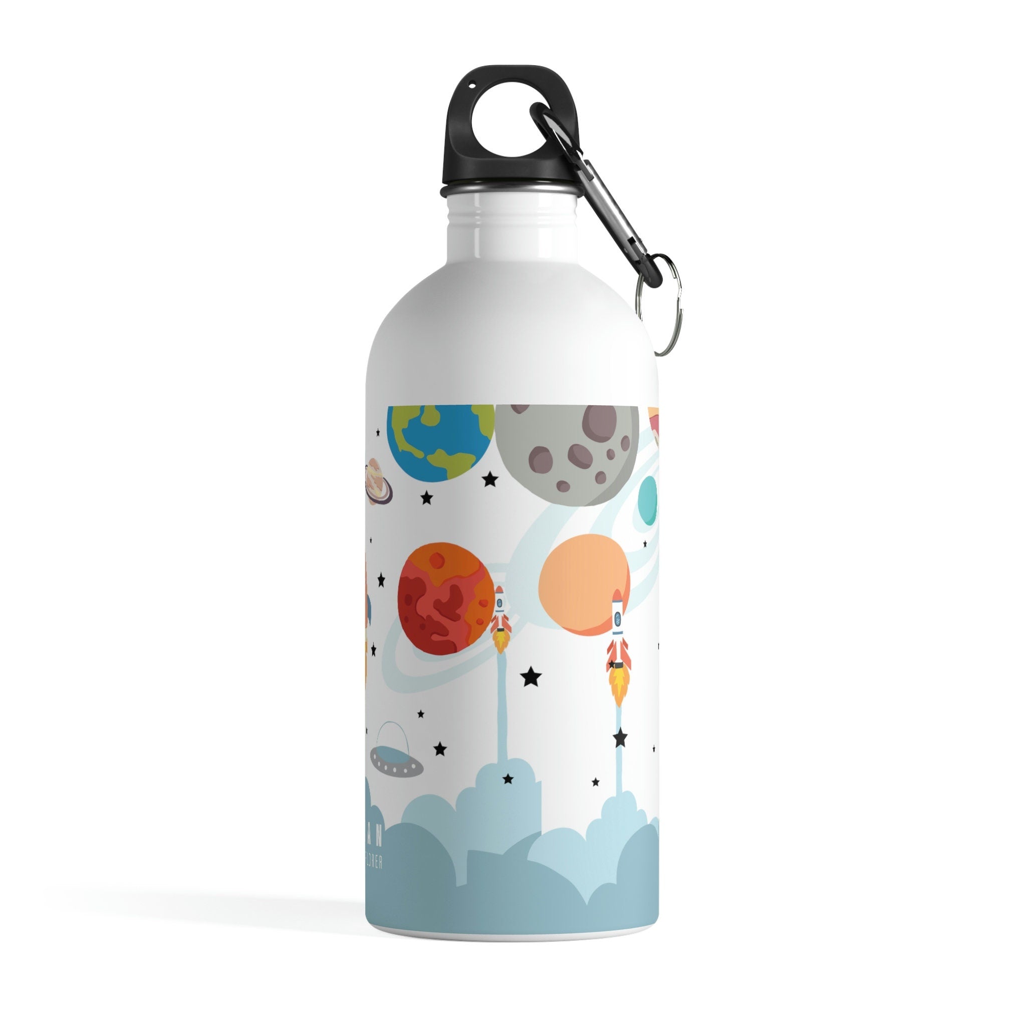 Kid's Personalized Space-Themed Stainless Steel Water Bottle