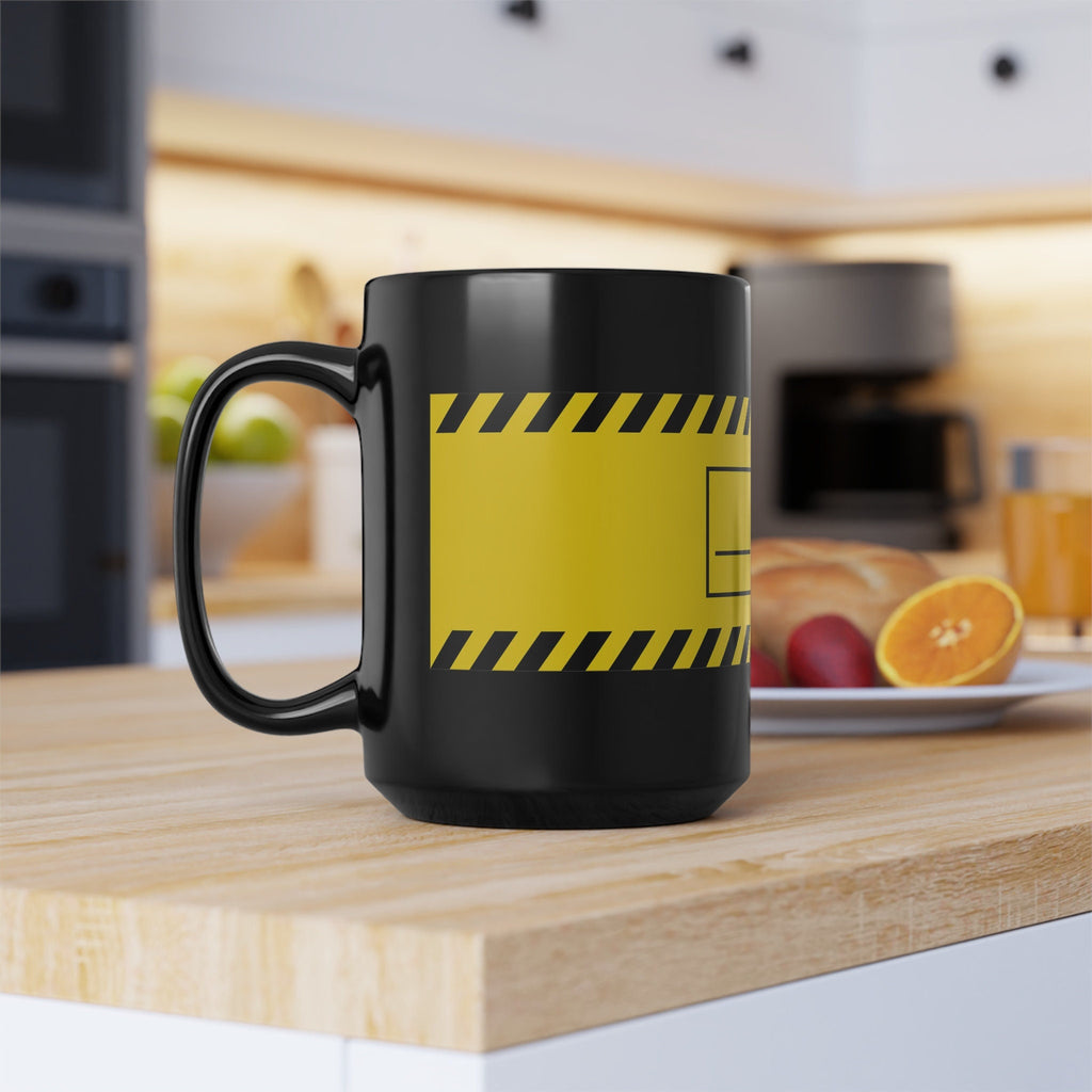 Days Without Junk Food Funny Black Ceramic Mug – Humor Gift for Men & Women