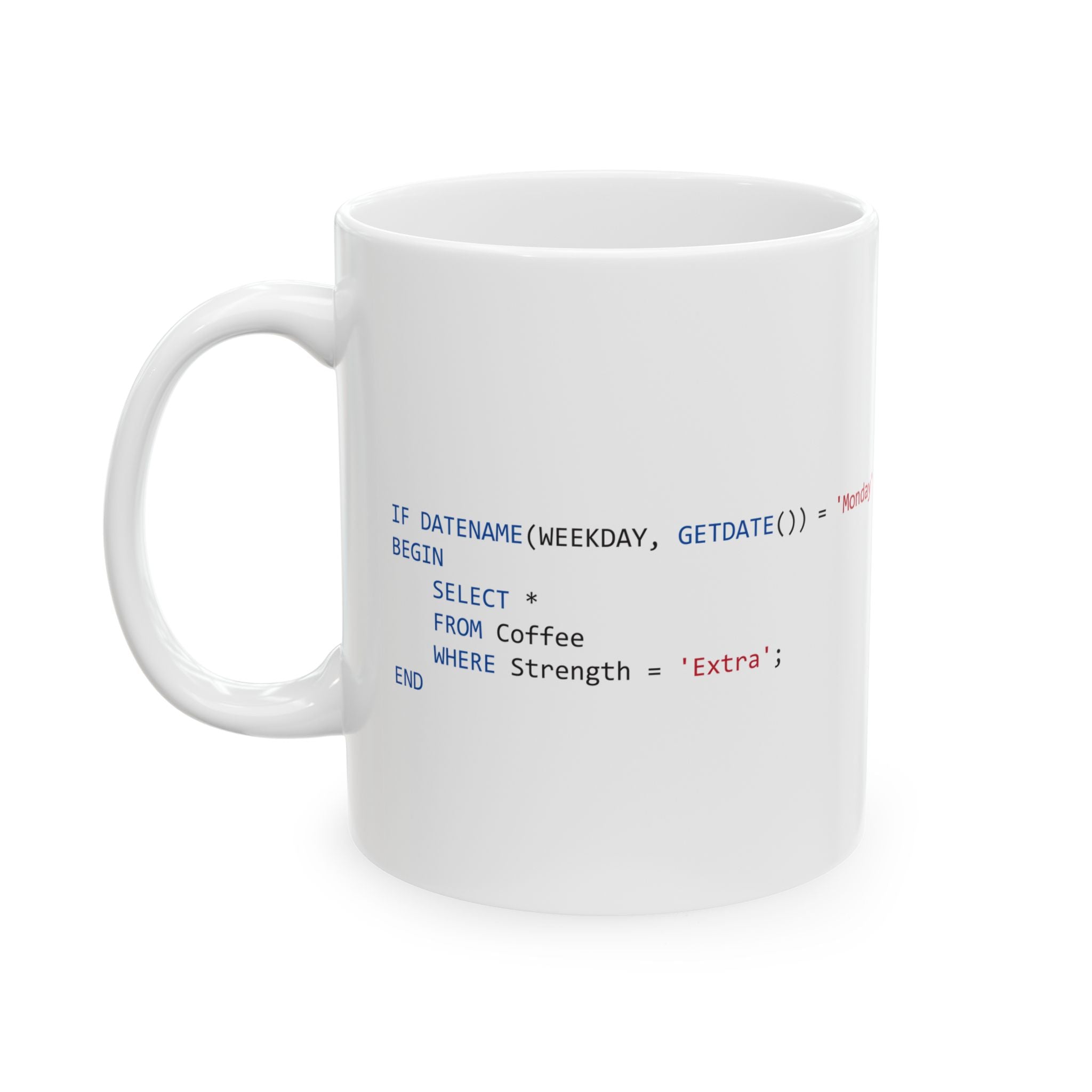 SQL Code Snippets Mug | Programmer Coffee Cup (11oz, 15oz)