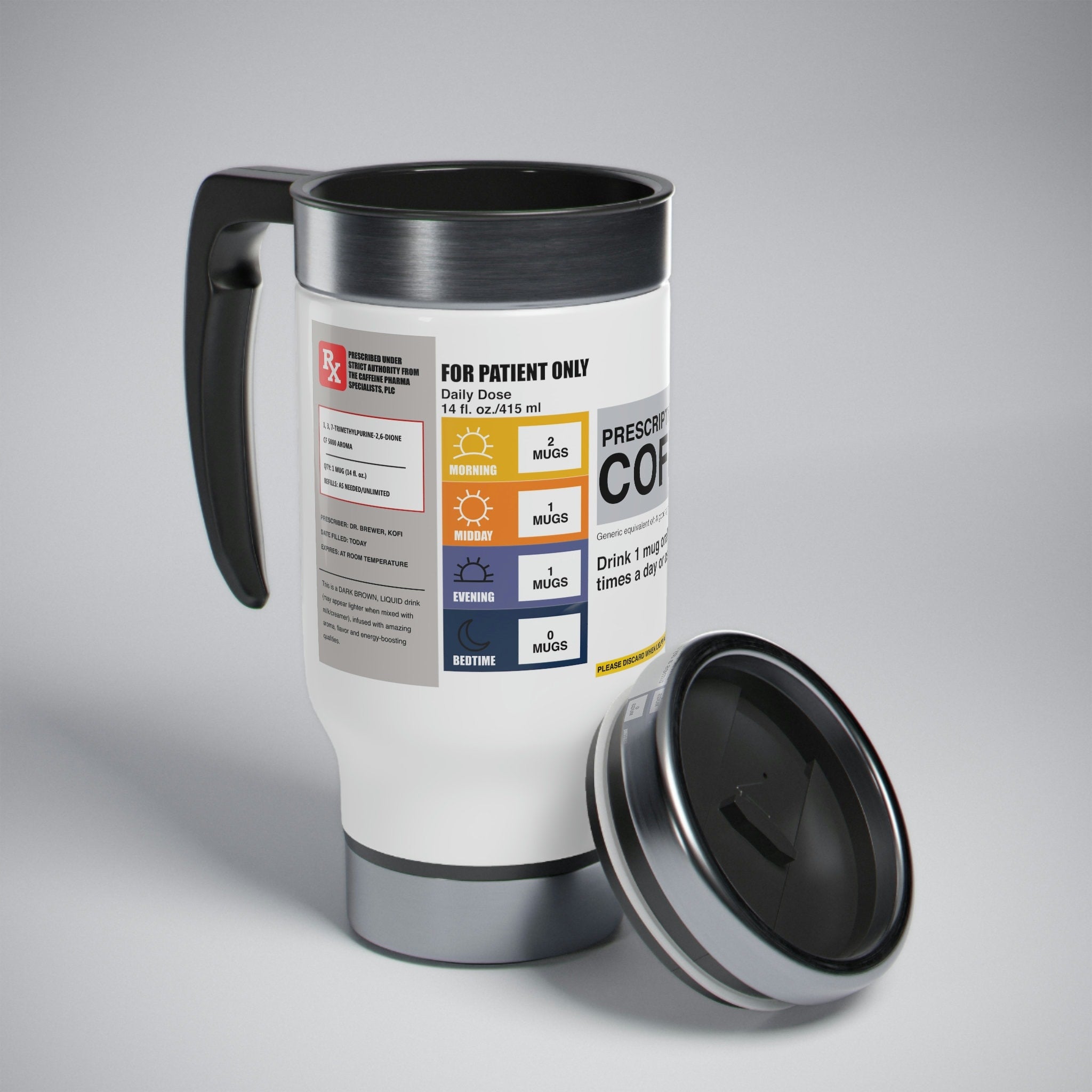 Prescription Coffee Travel Mug – Doctor, Nurse & Pharmacist Gift