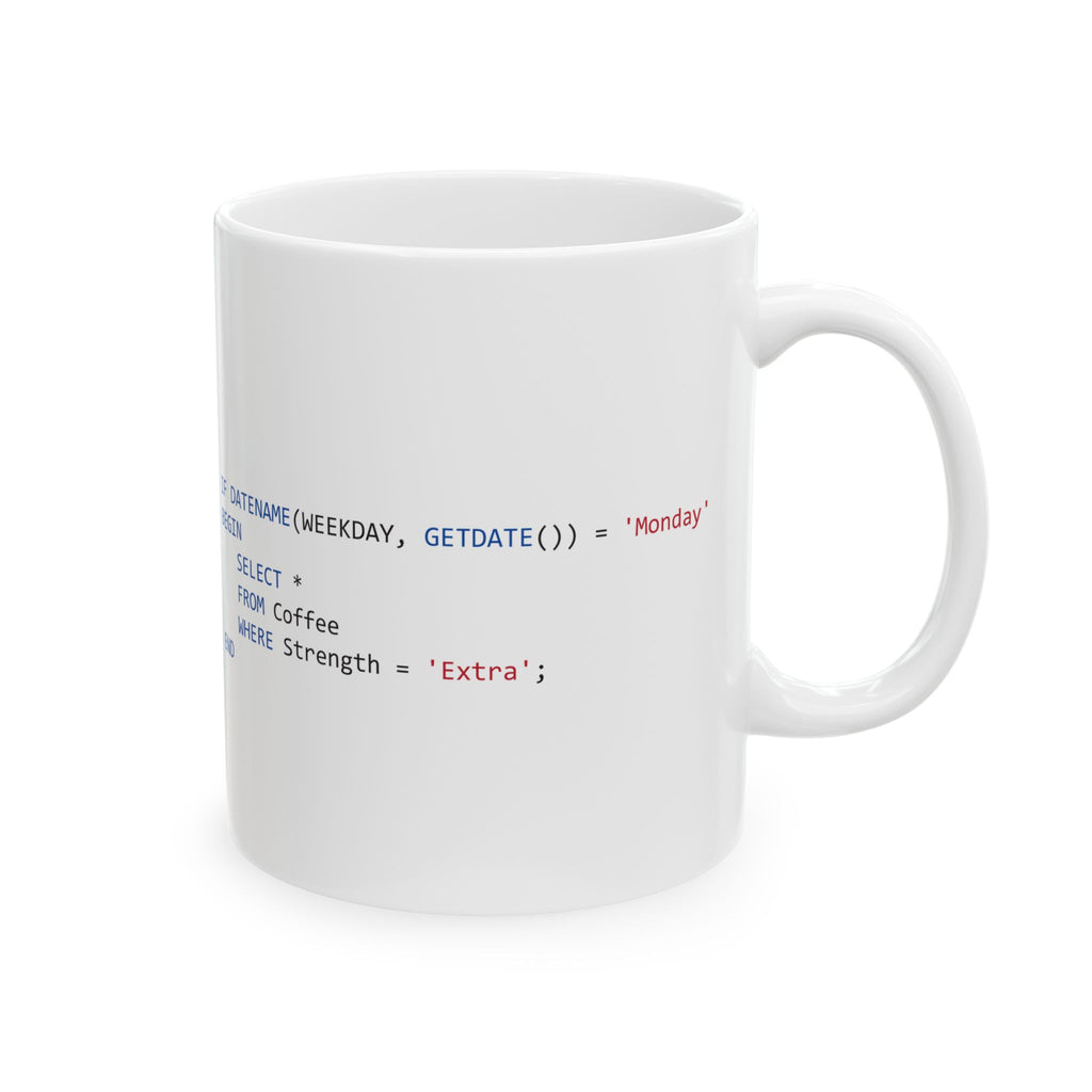 SQL Code Snippets Mug | Programmer Coffee Cup (11oz, 15oz)