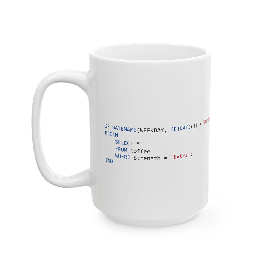 SQL Code Snippets Mug | Programmer Coffee Cup (11oz, 15oz)