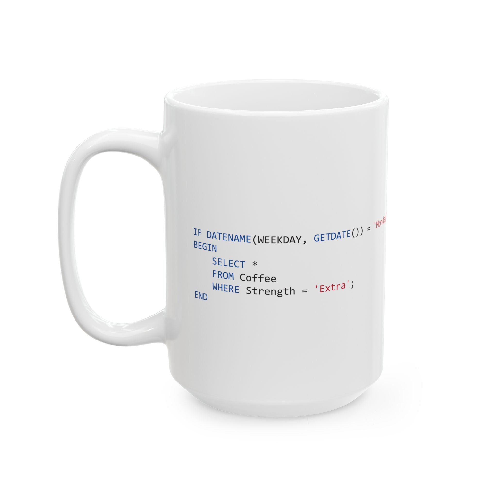 SQL Code Snippets Mug | Programmer Coffee Cup (11oz, 15oz)