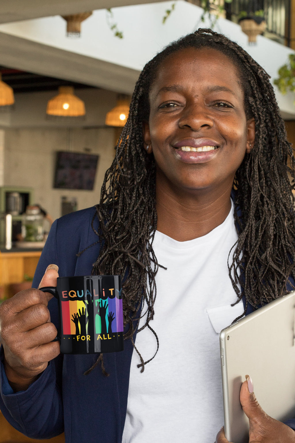 Equality for All 11oz Black Coffee Mug – Pride & Activist Gift