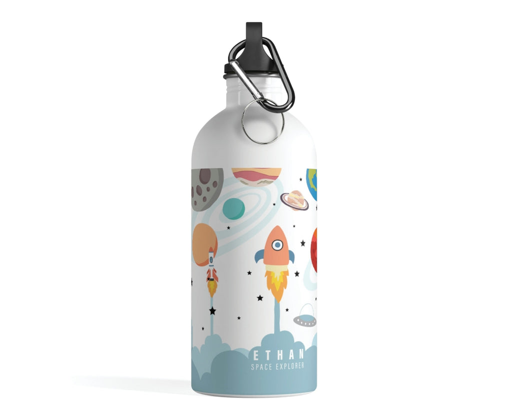 Kid's Personalized Space-Themed Stainless Steel Water Bottle
