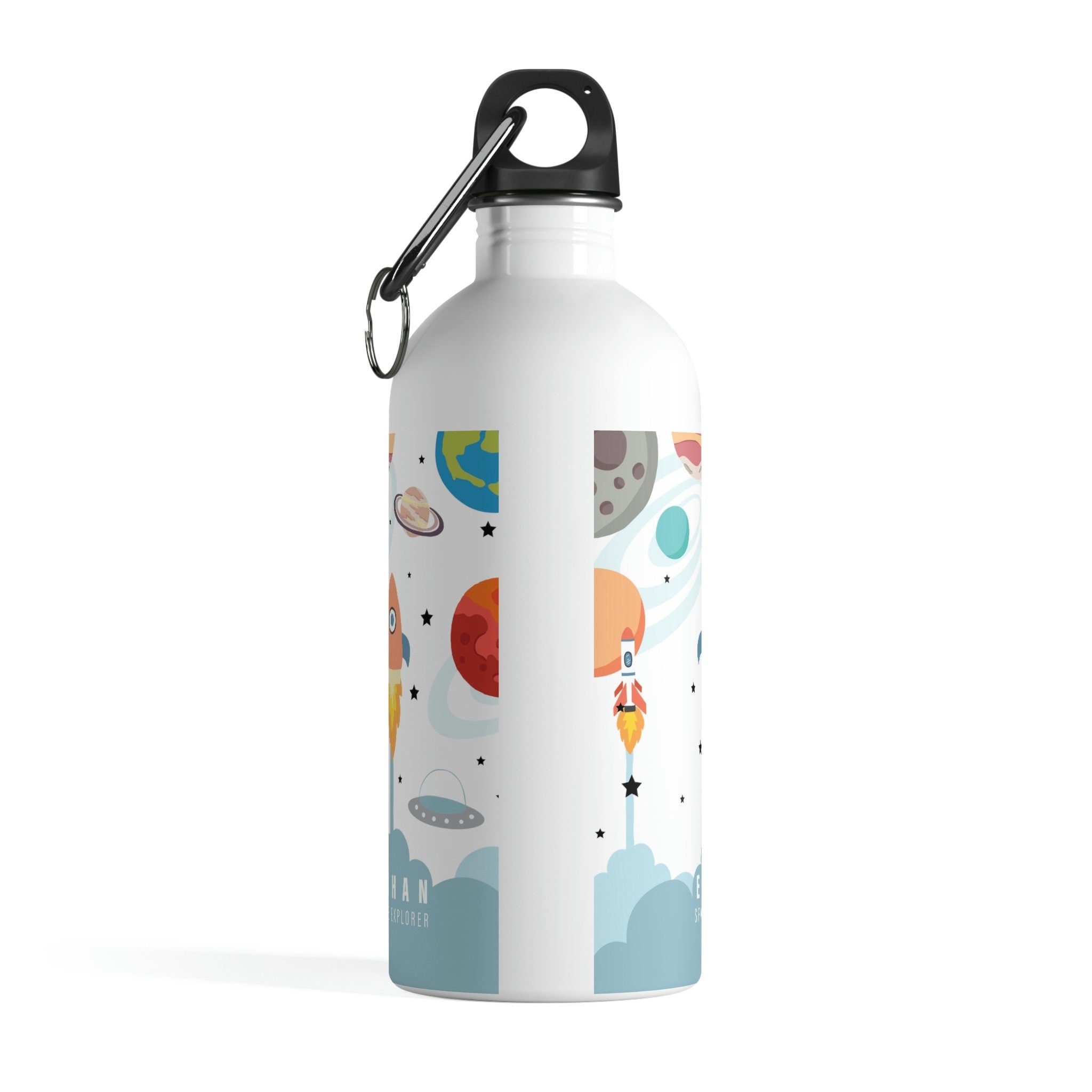 Kid's Personalized Space-Themed Stainless Steel Water Bottle