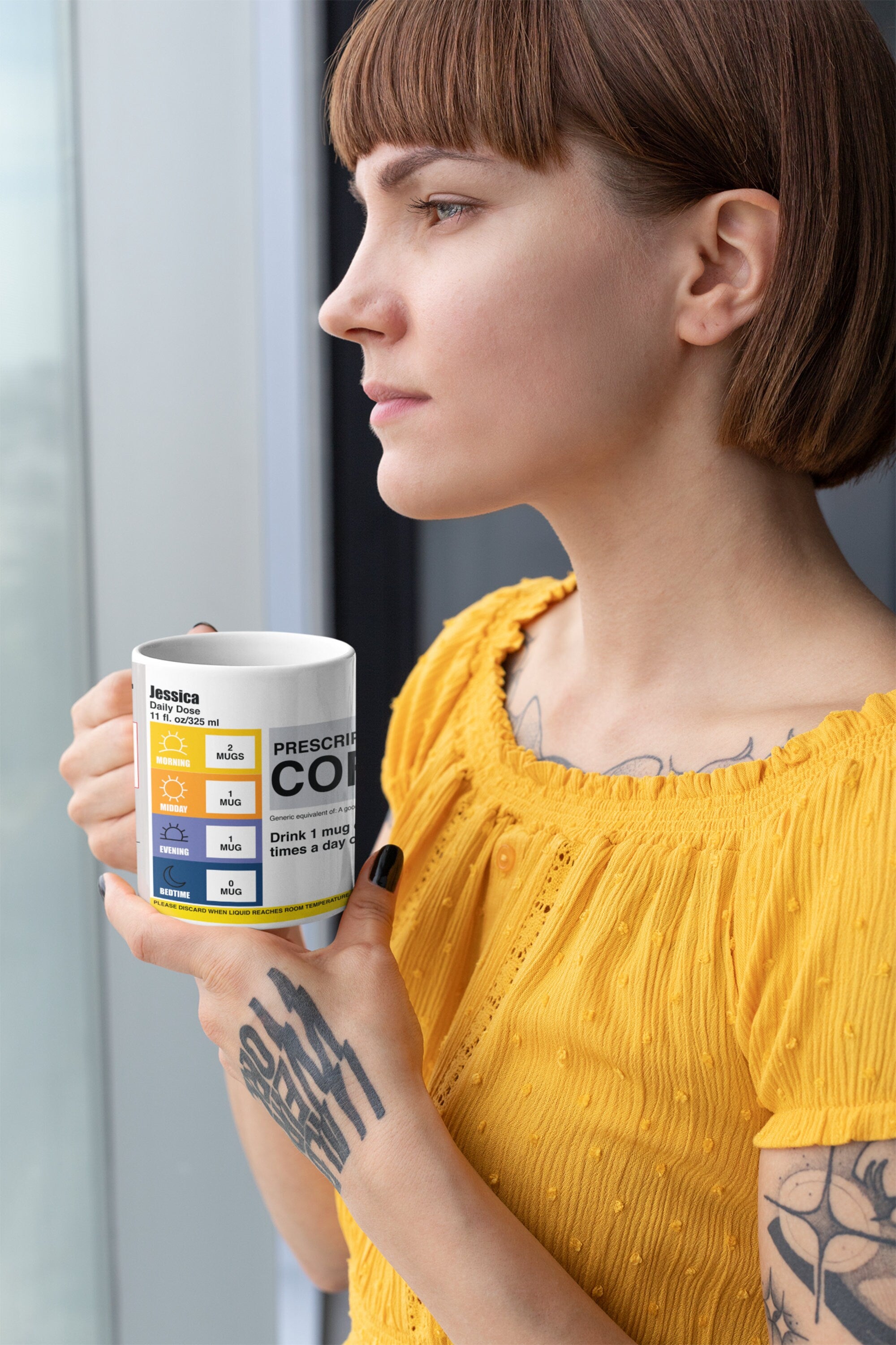 Custom Prescription Label Coffee Mug – Personalized Pharmacist, Nurse, Doctor, Healthcare Gift