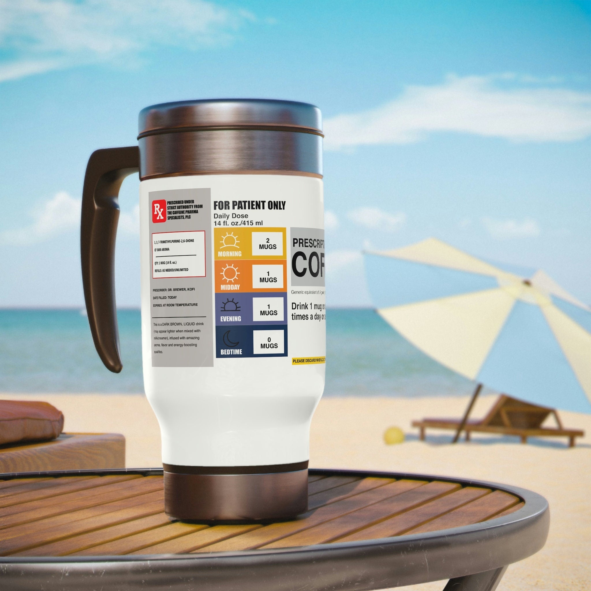 Prescription Coffee Travel Mug – Doctor, Nurse & Pharmacist Gift